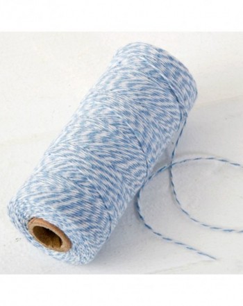 Cordón 4hilosx200mts.trenzado algodón azul/blanco