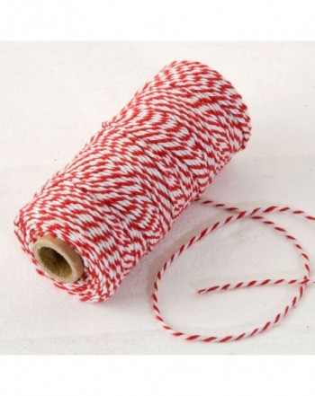 Cordón 12hilosx100mts.trenzado algodón rojo/blanco