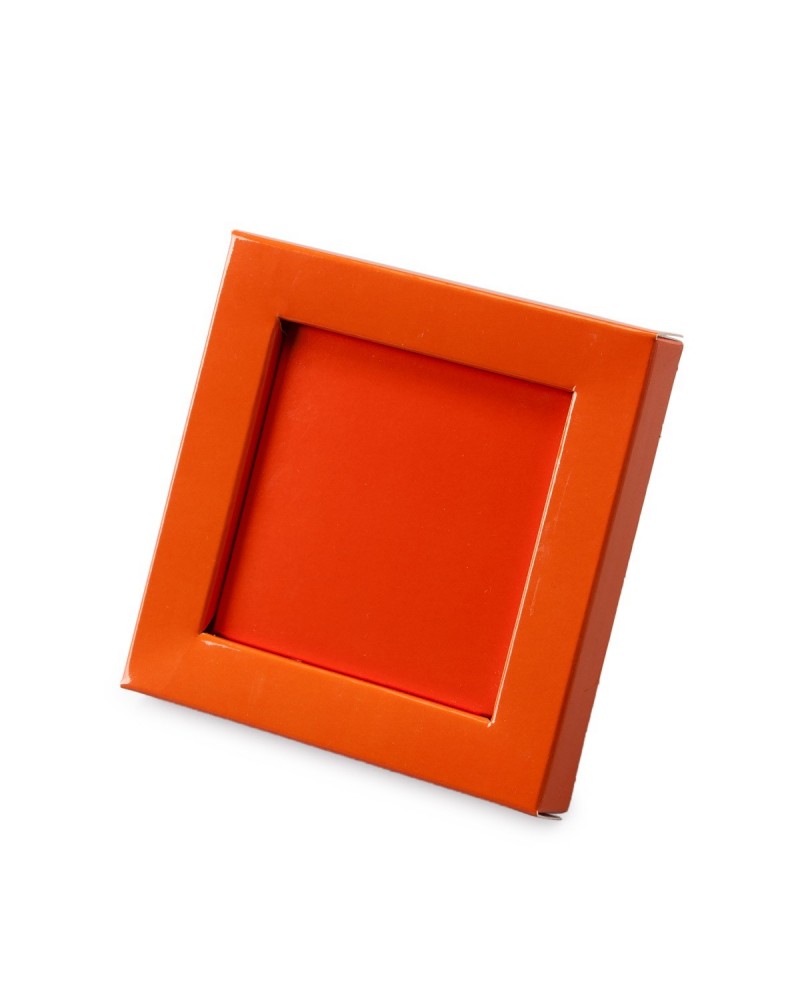 Caja marco charol naranja 10x10x1