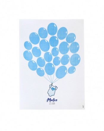 Lámina para enmarcar body azul con globos 29