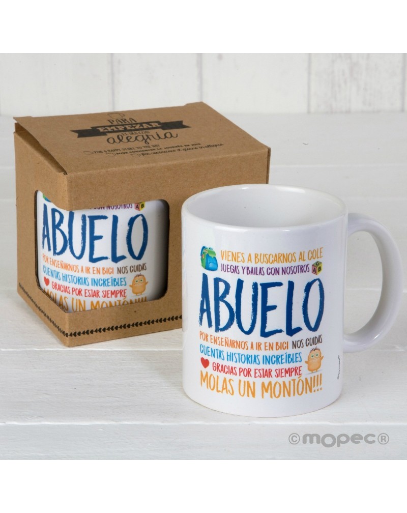 Taza cerámica Abuelo en caja regalo