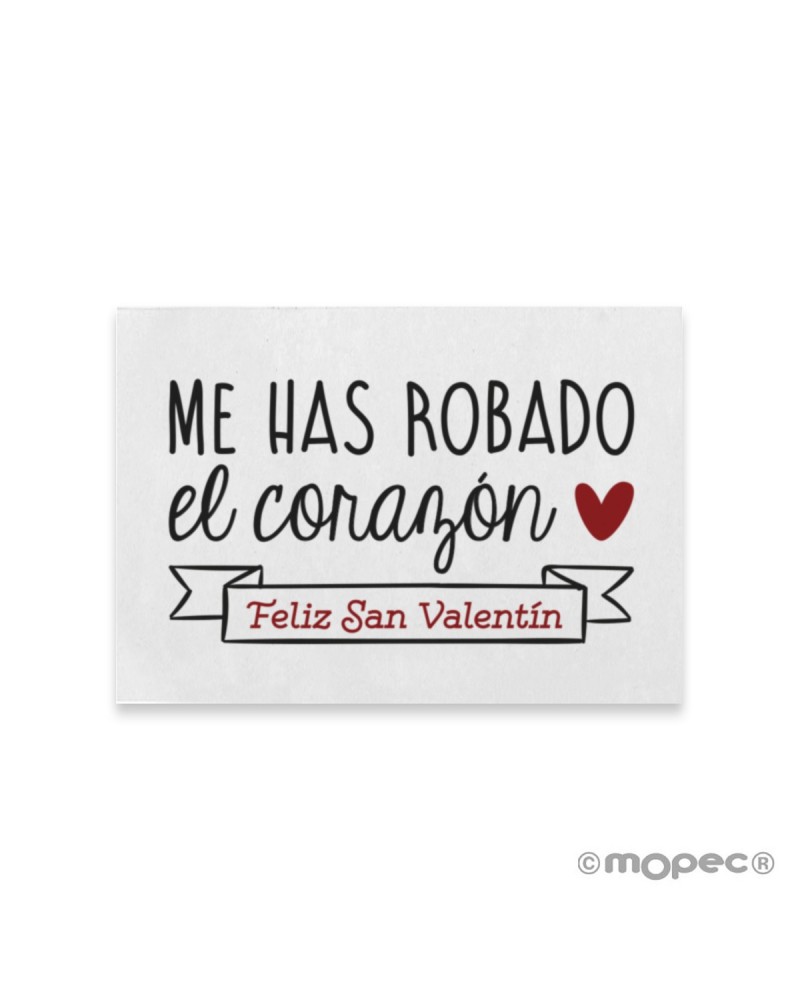 Tarjetas precortadas Me has robado el corazón