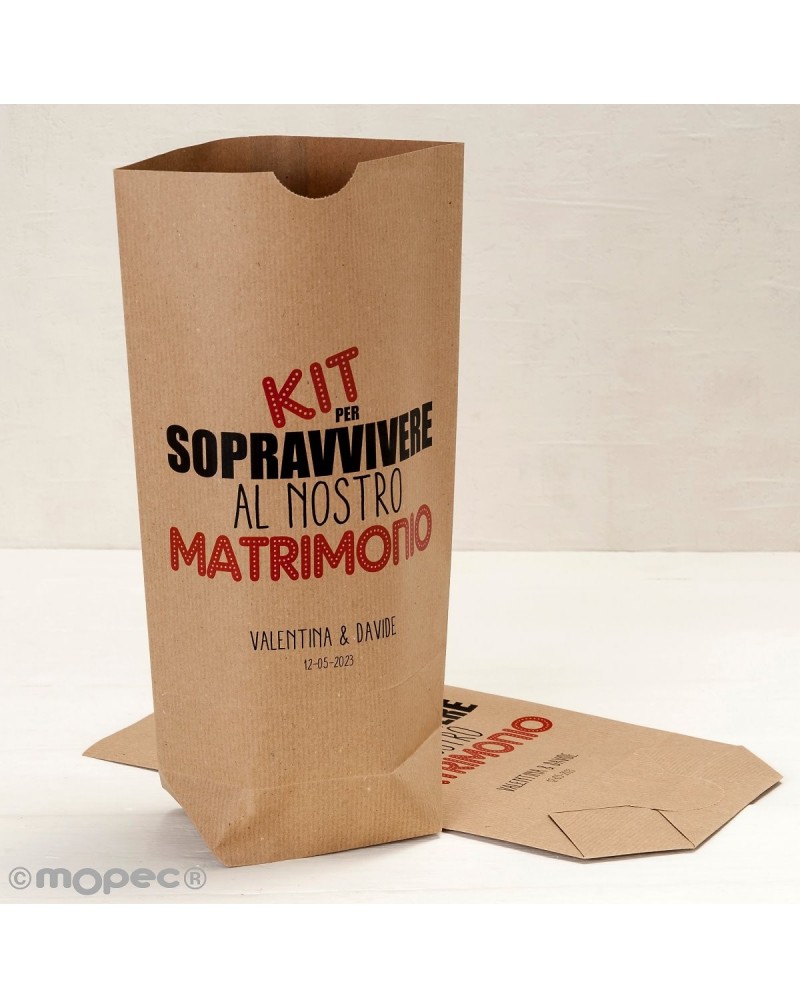 Bolsa Kraft Kit per sopravvivere 