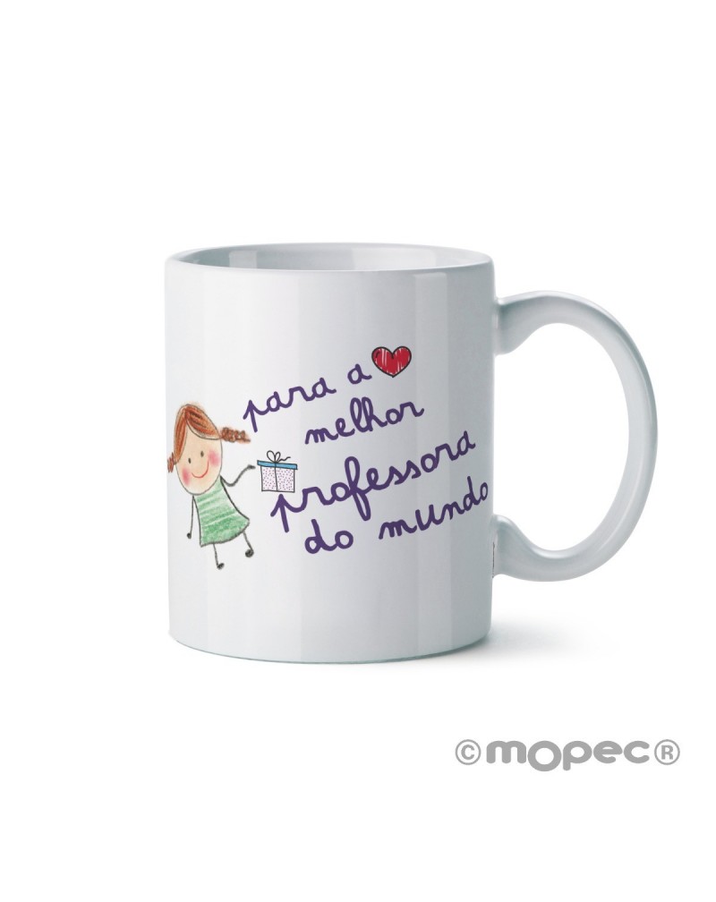 Taza cerámica Para a melhor professora do mundo