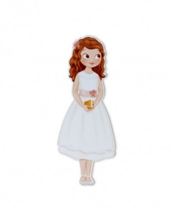 Figura 2D adhesiva niña Comunión vestido corto