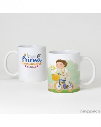 Taza cerámica niño Comunión bimbo in bici