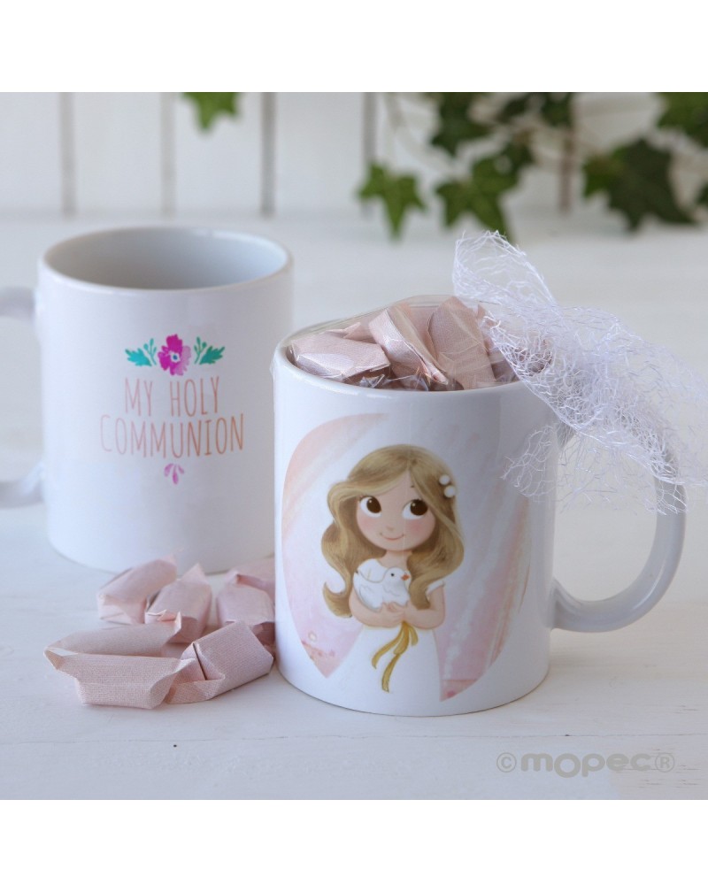 Taza cerámica My Holy Communion girl caja regalo