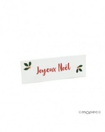 Tarjetas precortadas navideñas "Joyeux Noël" con dibujo de muérdago