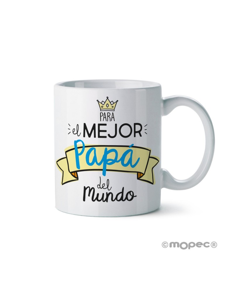 Taza cerámica para el Mejor Papá del mundo en caja regalo