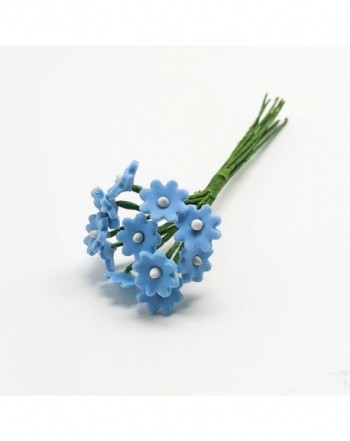 Flor margarita azul en pomos de 12