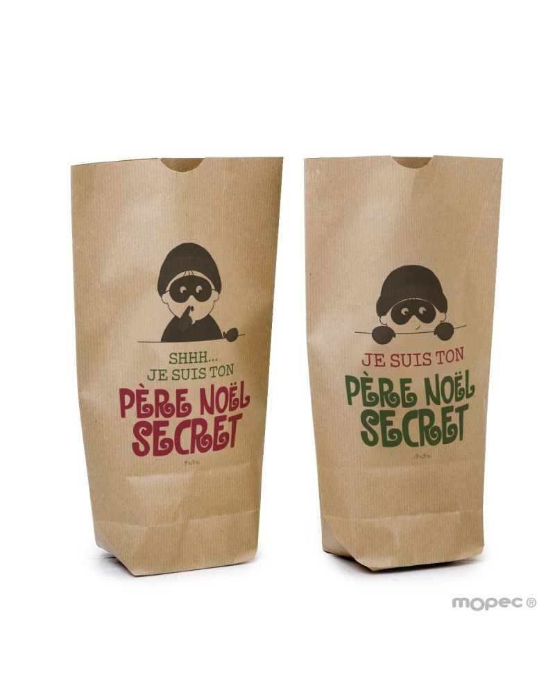 Bolsa Kraft ©Pit&Pita® Père Noël Secret en francés