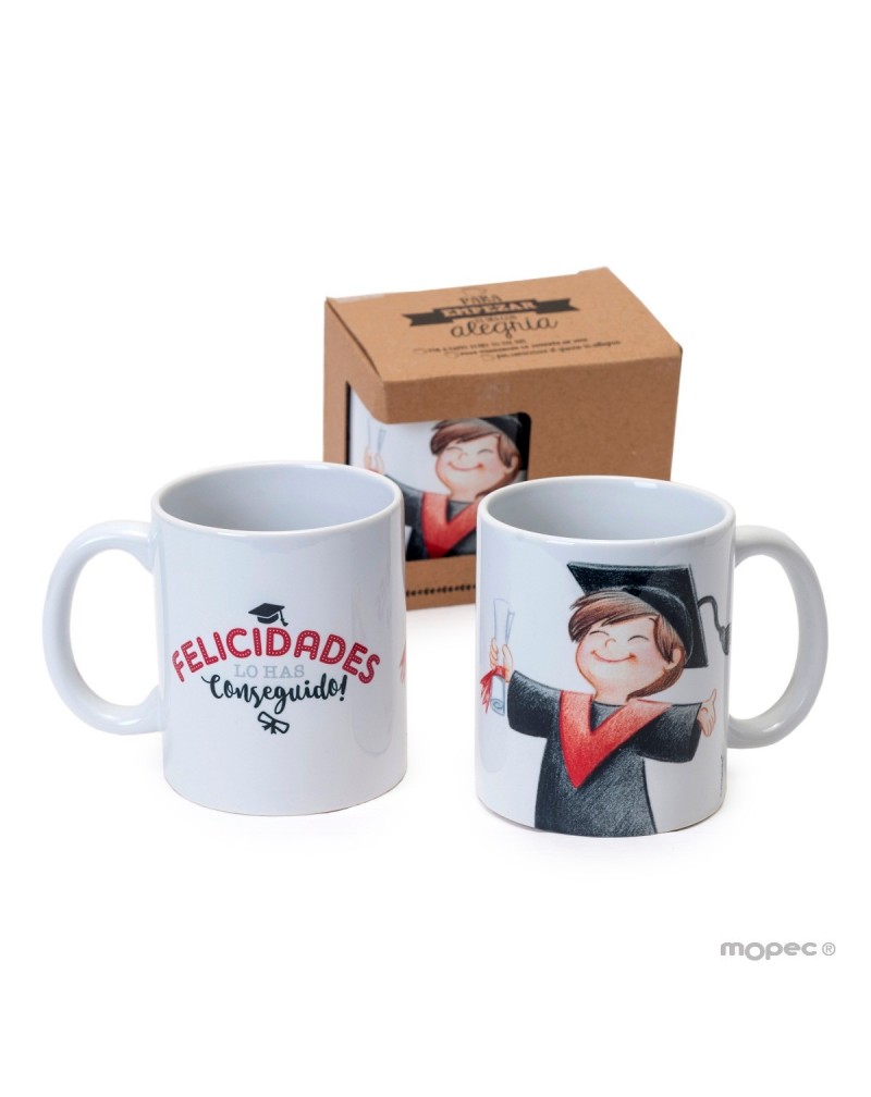 Taza cerámica graduación en caja regalo