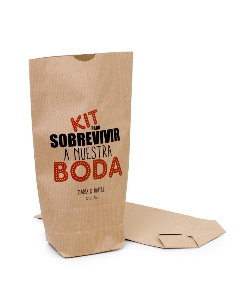 Bolsa Kraft Kit para boda