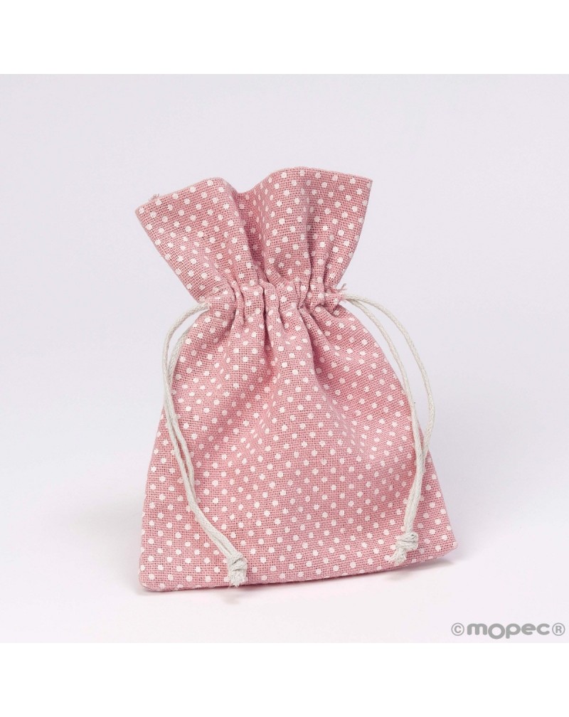 Bolsa topos ROSA 10x14cm.