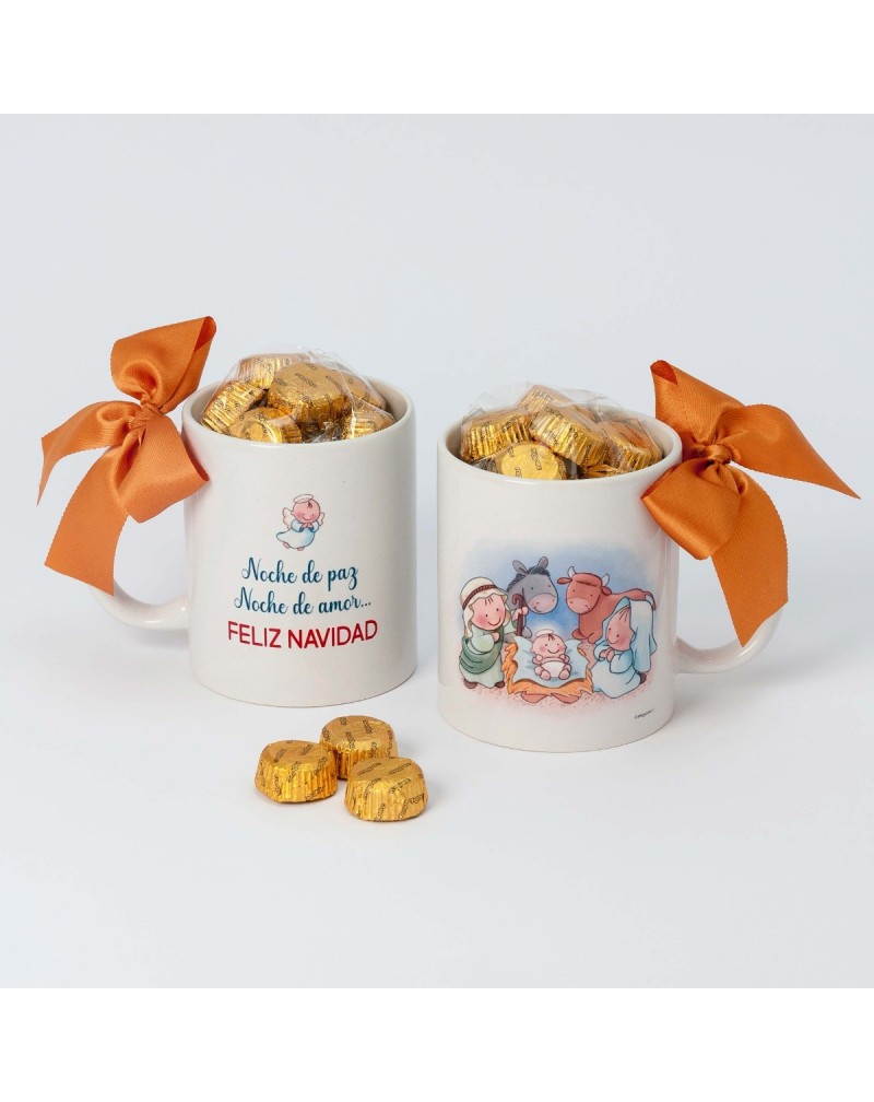 Taza cerámica F. Navidad Pit & Pita Belén 6 bomb caja regalo