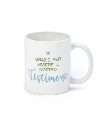 Taza de cerámica "Grazie Testimone" en caja regalo