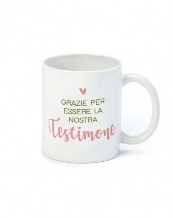 Taza cerámica "Grazie Testimone" en caja regalo