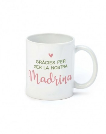 Taza cerámica "Gràcies Madrina" en caja regalo