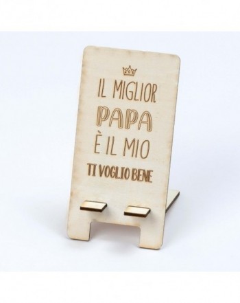 Soporte de madera para el móvil Il Miglior Papa