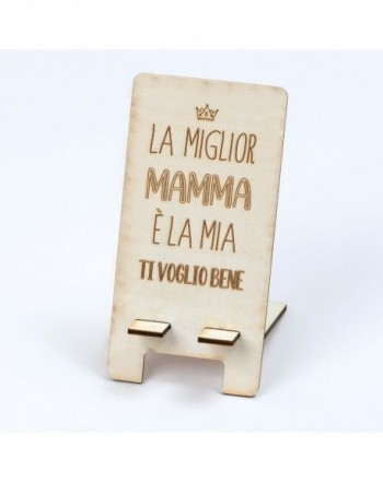 Soporte de madera para el móvil La Miglior Mamma