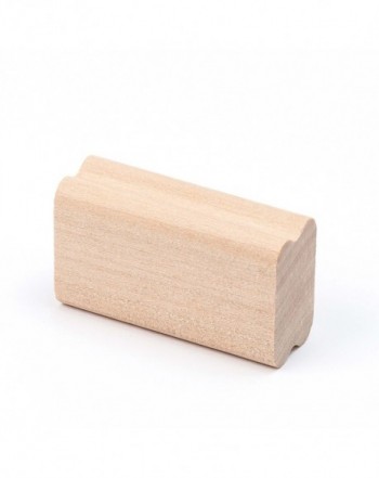 Taco rectangular madera pino para sellos 5