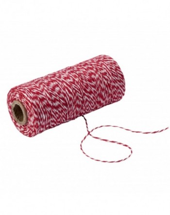 Cordón 4hilosx200mts. trenzado algodón rojo/blanco