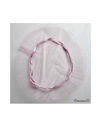 Pañuelo-bolsa cristal rosa Ø23cm