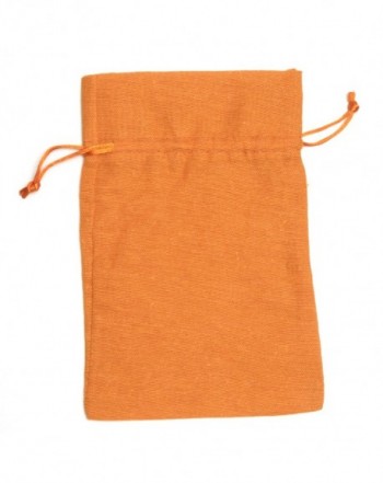 Bolsa algodón grande naranja 15x23cm.