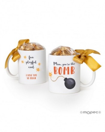 Ceramic mug Mom....Bomb 6 chocolates in gift box