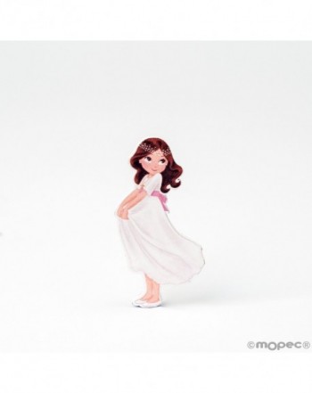Figura 2D adhesiva Comunión niña sujetando falda 5