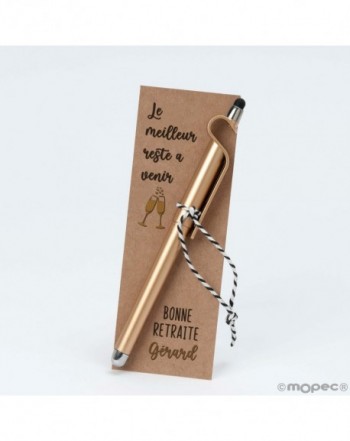 Punto libro kraft Retraite bolígrafo dorado soporte móvil